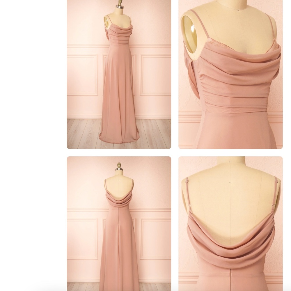Kieran Taupe | A-Line Maxi Dress w/ Lace (Never worn with tags) - Picture 3 of 3